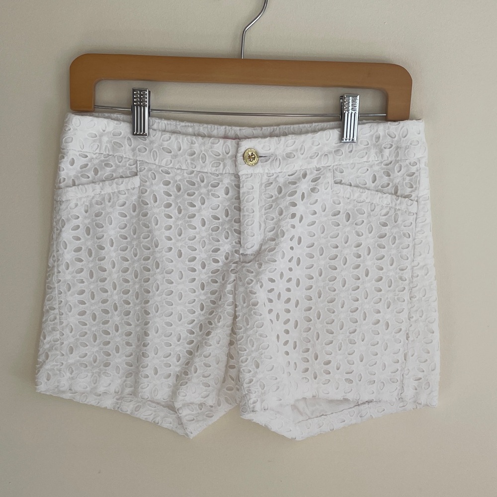 Lilly Pulitzer White Eyelet Shorts Size 2